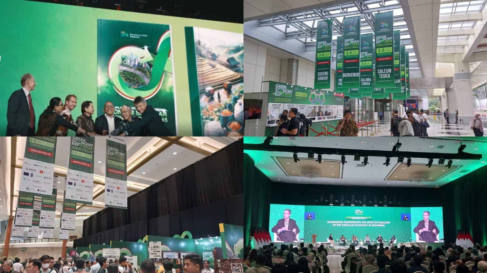 Patchwork of images from the Green Economy Expo 2024