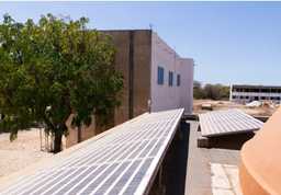 Solar panels on building