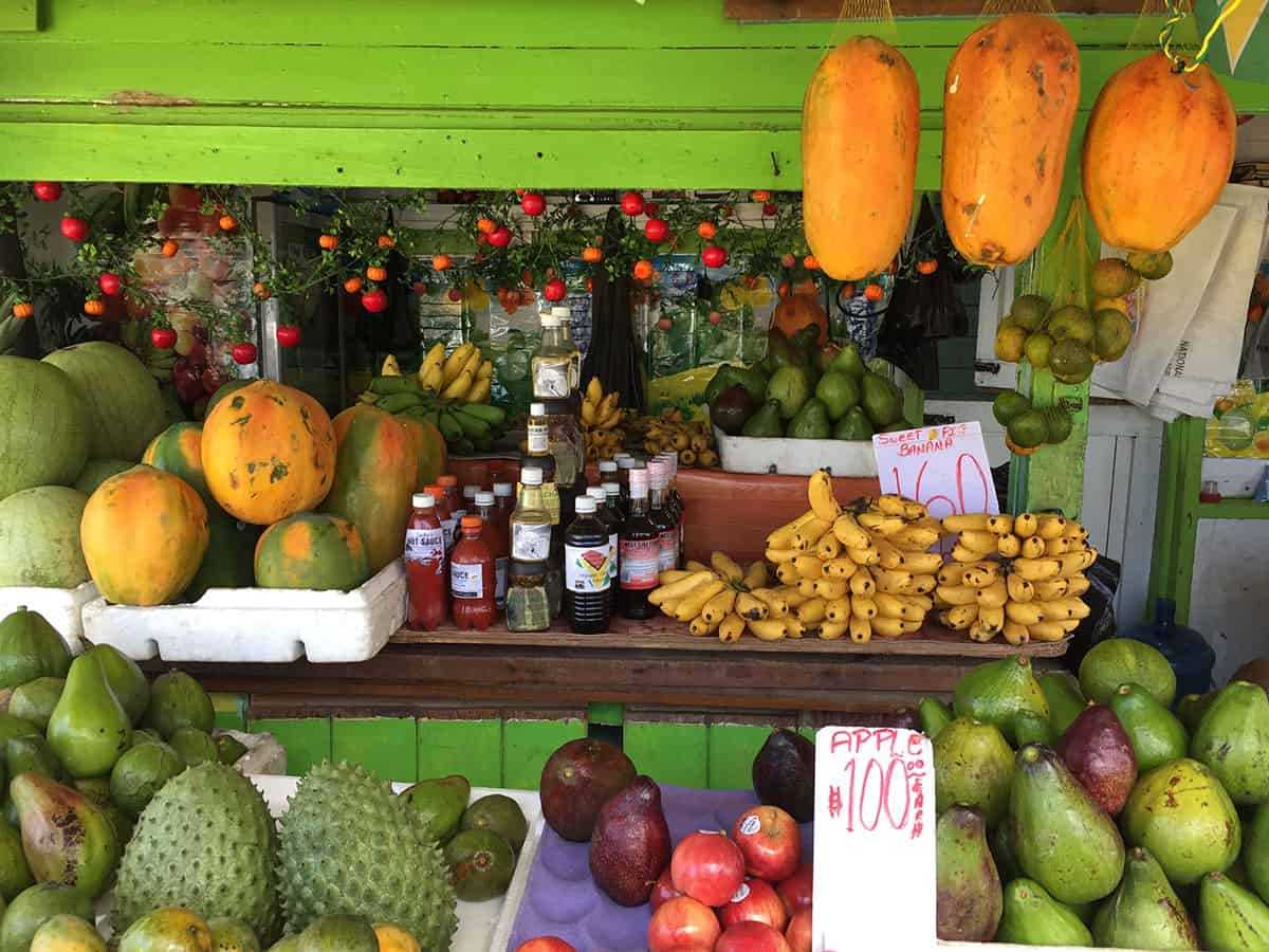 Fruit stand in Guyana