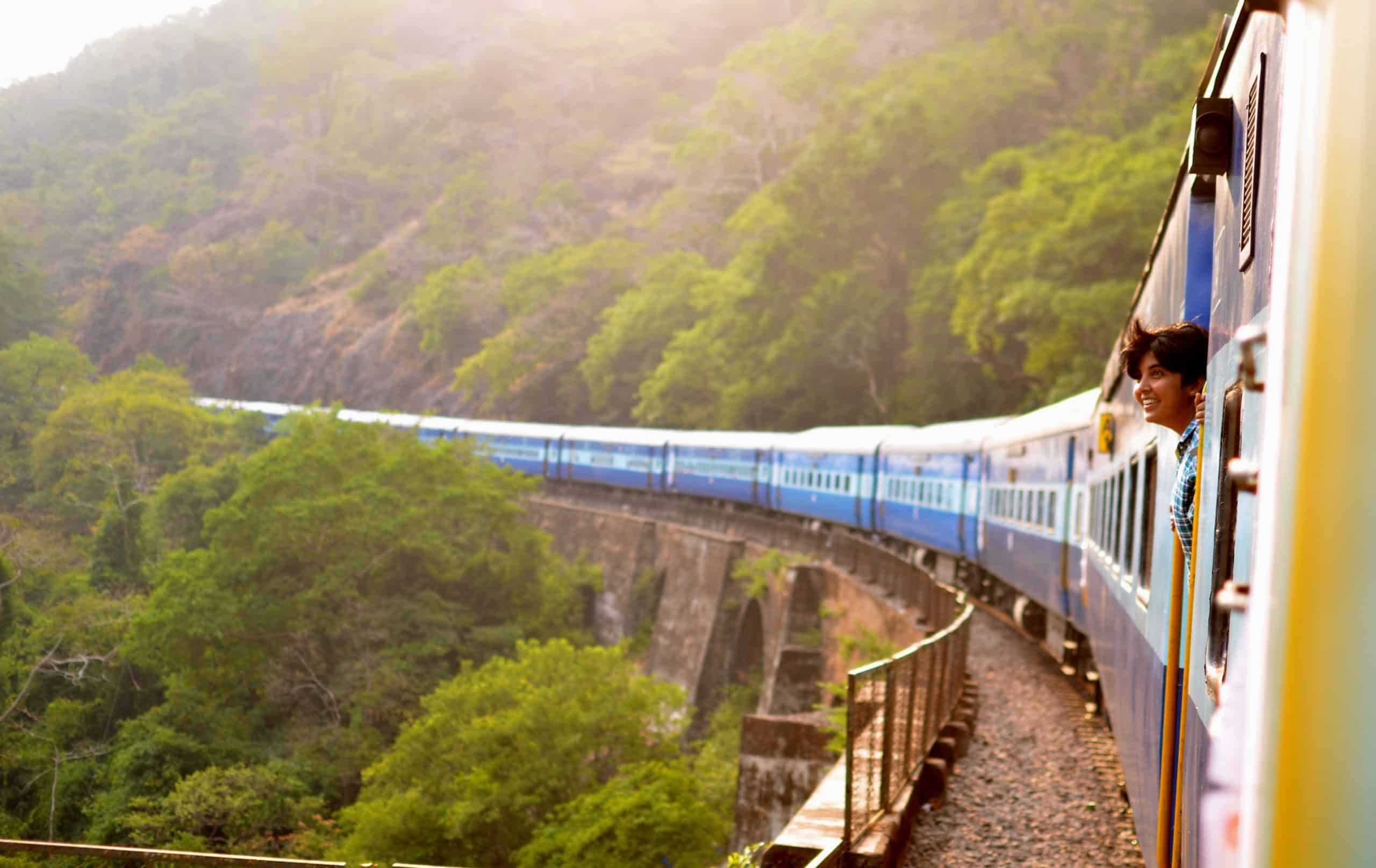 Train and nature in India