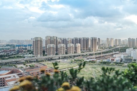 View of built up city