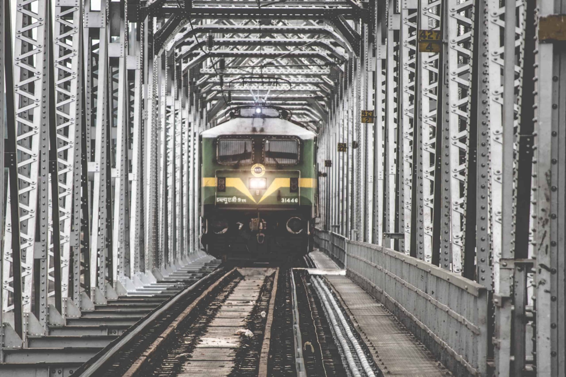 Train on the tracks