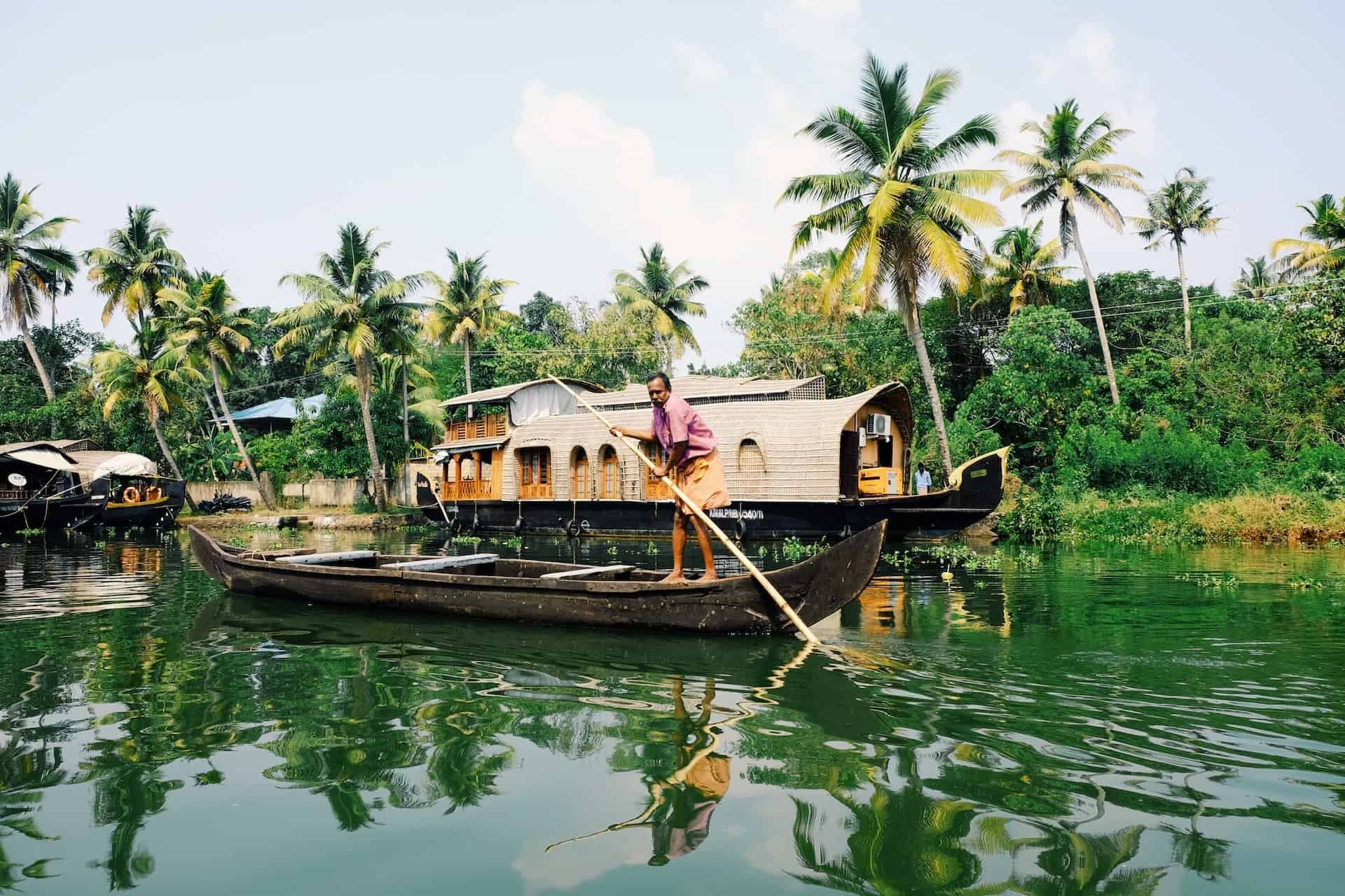 Man on a boat in India