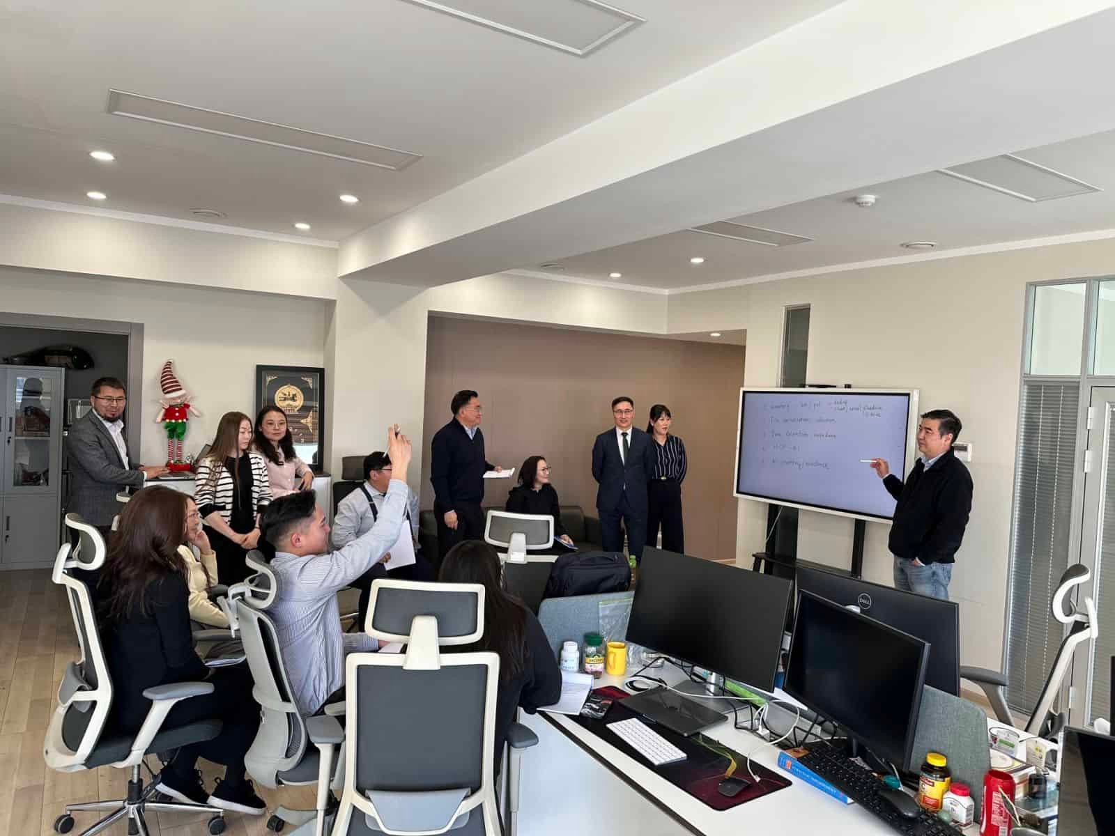 Mongolia - Staff being trained on AI system