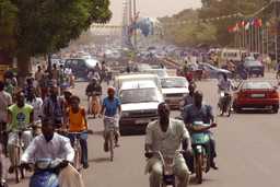 Busy city road