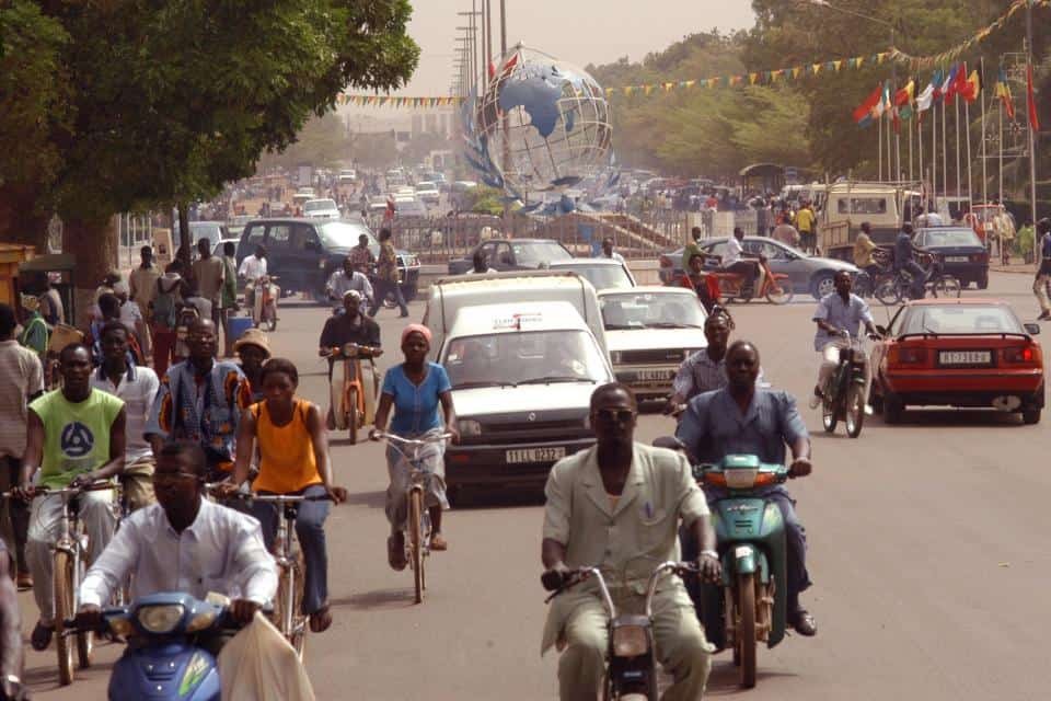 Busy city road